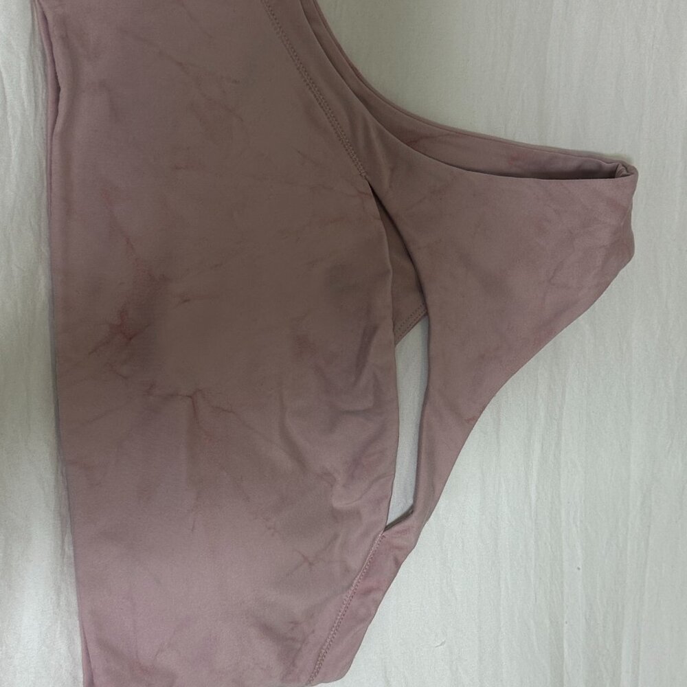 Alphalete asymmetrical Pink tie dye bra one shoulder bra